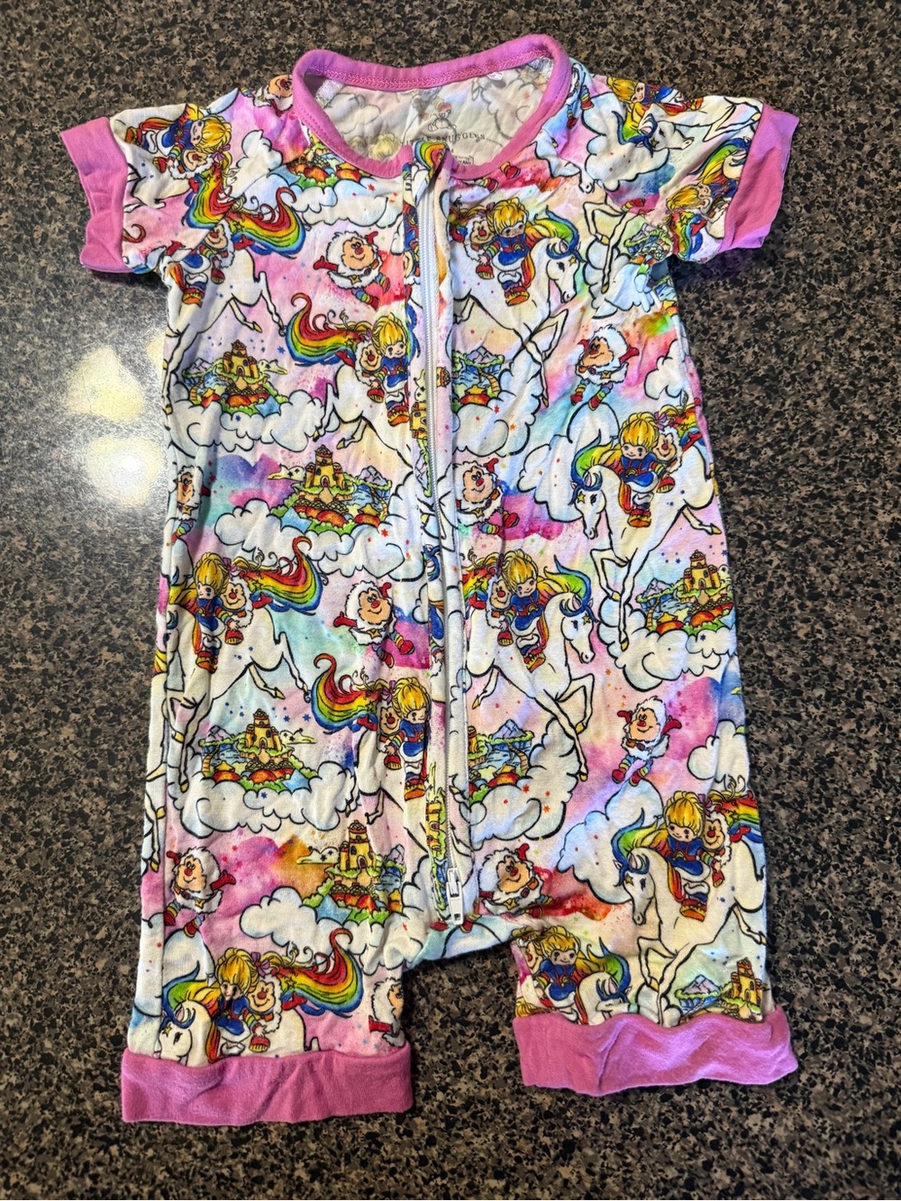 Little Snuggles Rainbow Brite Bamboo Shortie 9-12M
